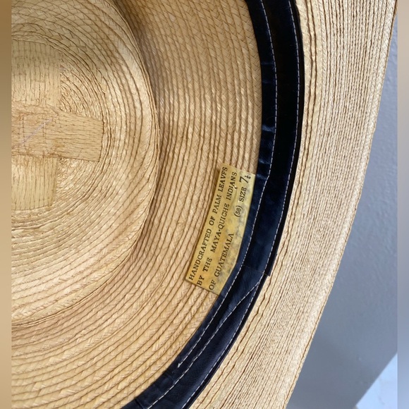 Maya Natural Straw Hat with Black Trim - Picture 4 of 5